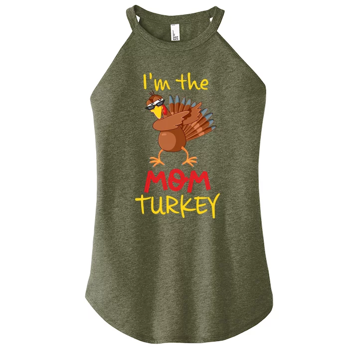 Funny Mom Turkey Matching Family Group Thanksgiving Party Women’s Perfect Tri Rocker Tank