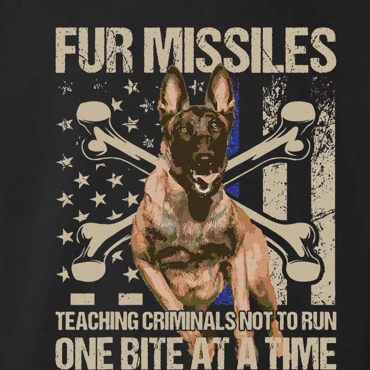 Fur Missiles Teaching Criminals Blue Line K9 Dog Unit Police Toddler Hoodie