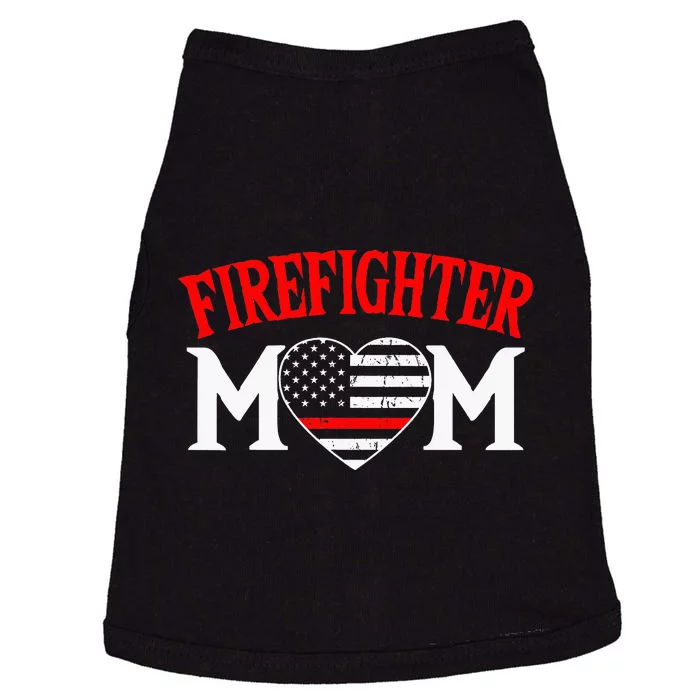 Firefighter Mom Thin Red Line Fireman Firefighting Patriotic Doggie Tank