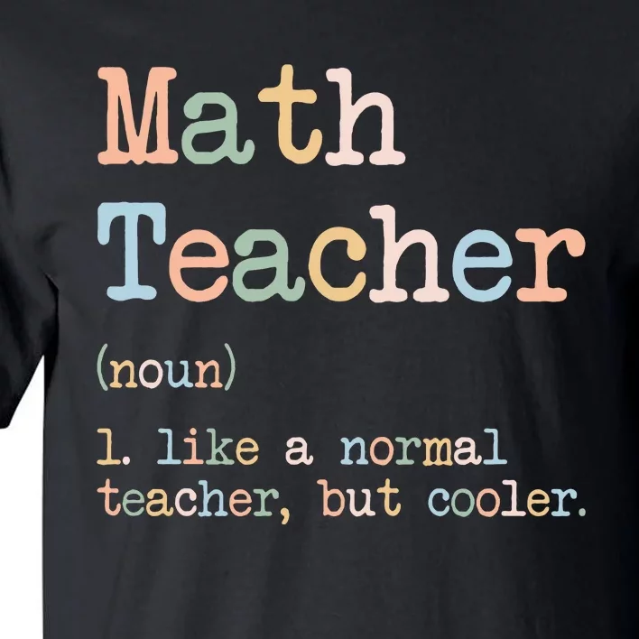 Funny Math Teacher Back To School Teacher Life Tall T-Shirt