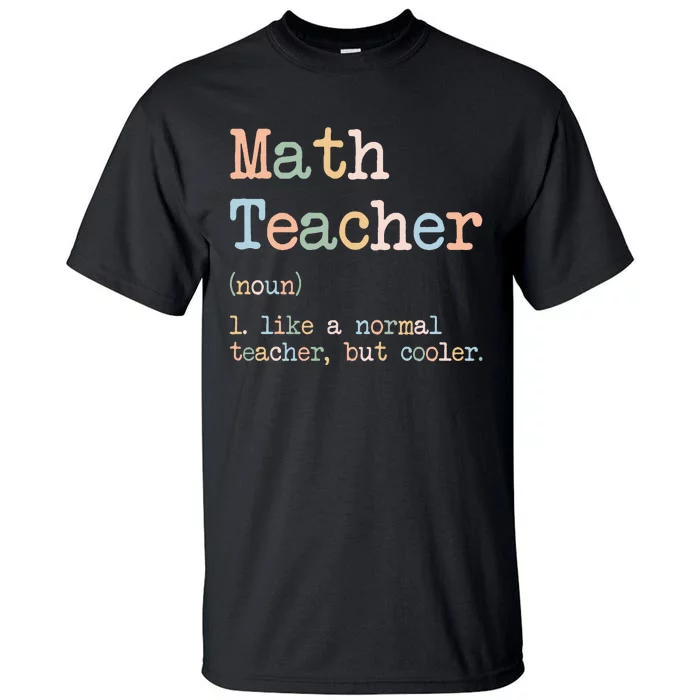 Funny Math Teacher Back To School Teacher Life Tall T-Shirt