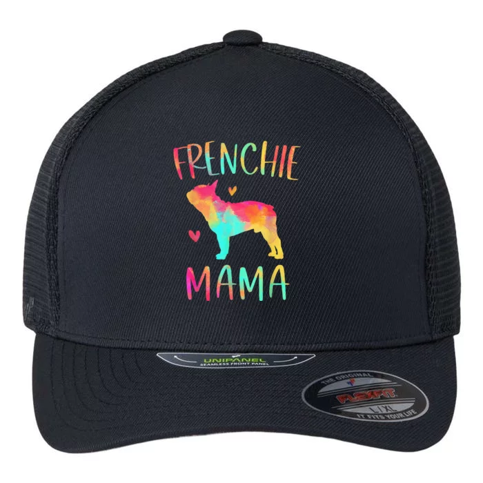 Frenchie Mama Tie Dye French Bulldog Dog Mom Flexfit Unipanel Trucker Cap