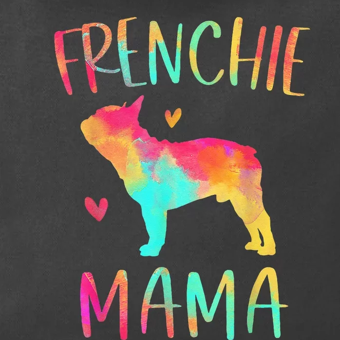 Frenchie Mama Tie Dye French Bulldog Dog Mom Zip Tote Bag