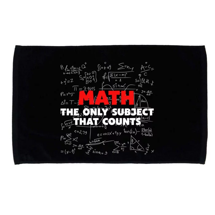 Funny Math The Only Subject That Counts Microfiber Hand Towel