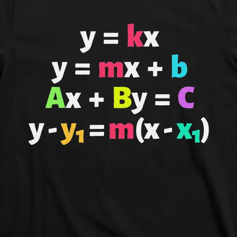 funny Math Teacher Linear Equations Design T-Shirt