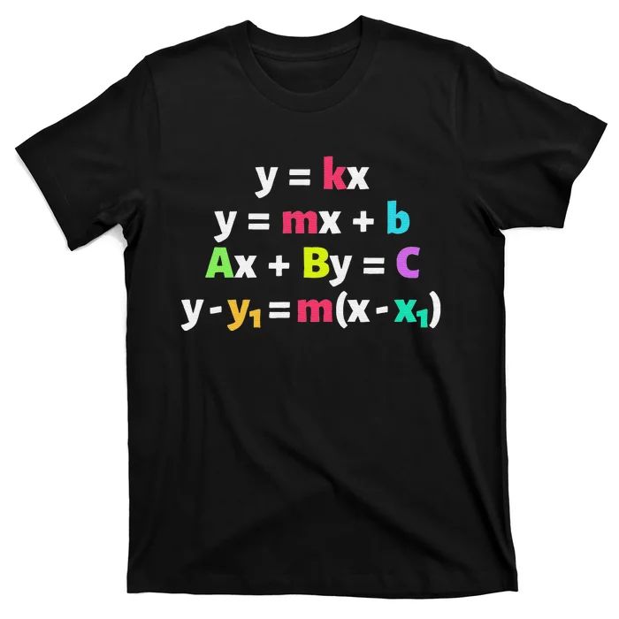 funny Math Teacher Linear Equations Design T-Shirt