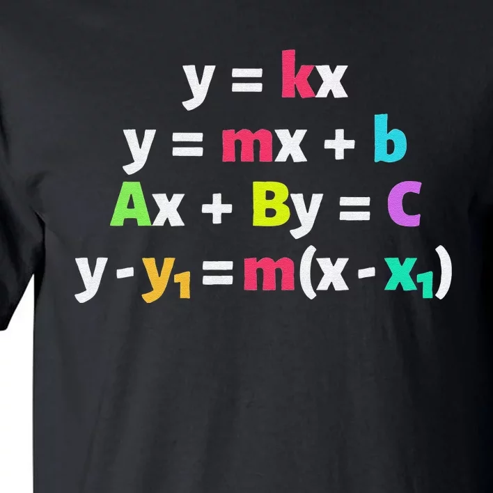 funny Math Teacher Linear Equations Design Tall T-Shirt