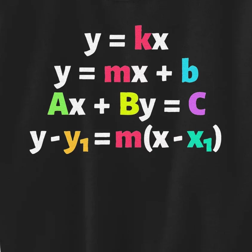 funny Math Teacher Linear Equations Design Kids Sweatshirt