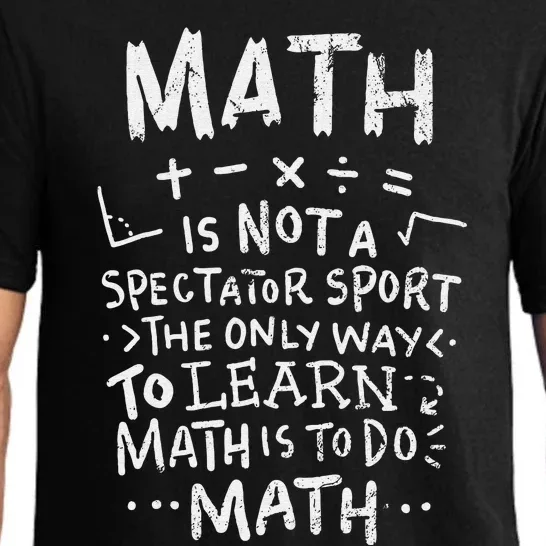 funny Math Teacher Math Operation Symbol Pajama Set