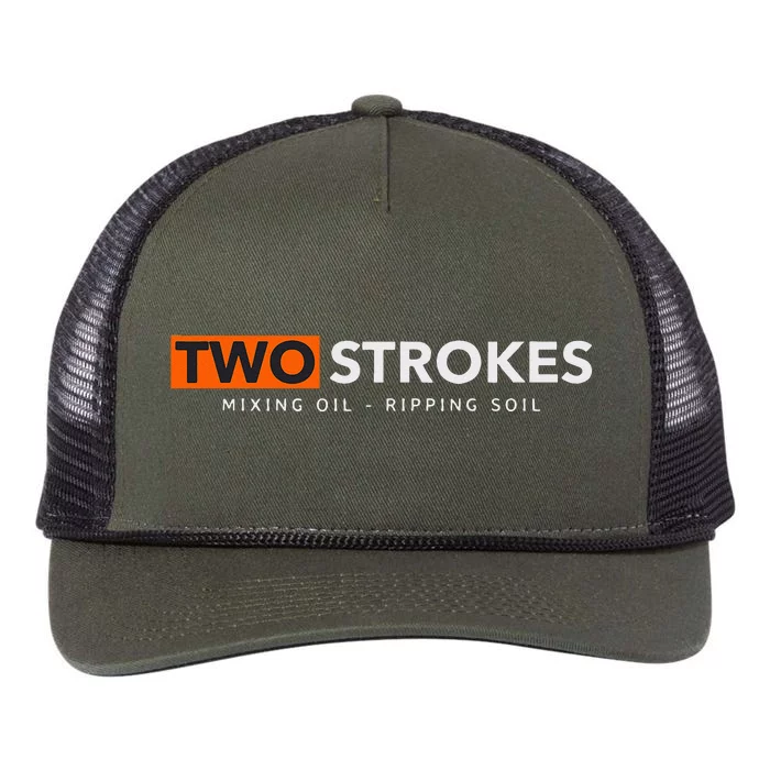 Funny Motocross Two Strokes Mixing Oil Ripping Soil Retro Rope Trucker Hat Cap