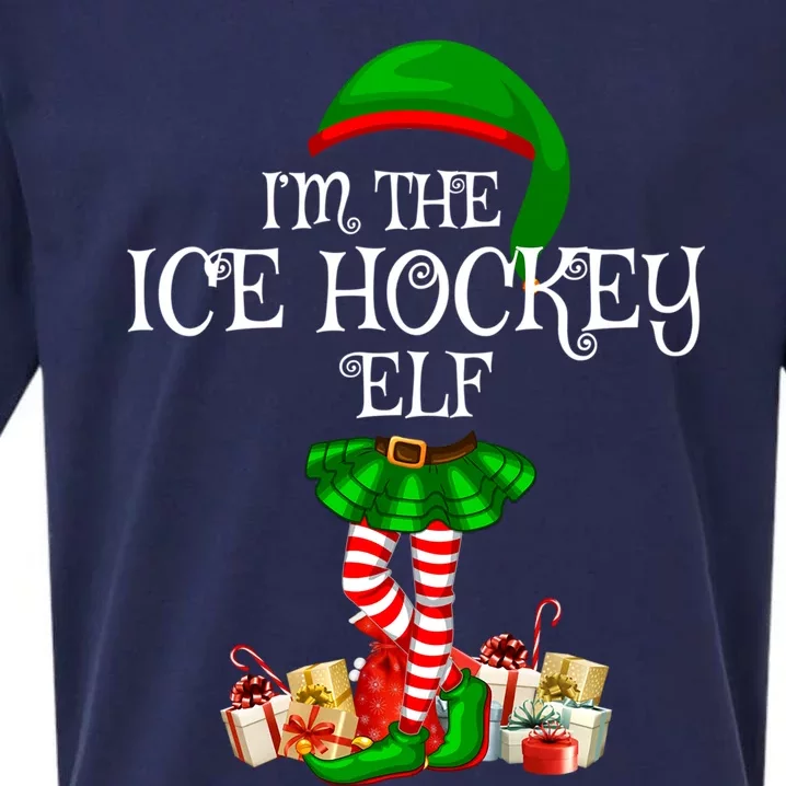 Family Matching The Ice Hockey Elf Christmas Funny Gift Sueded Cloud Jersey T-Shirt