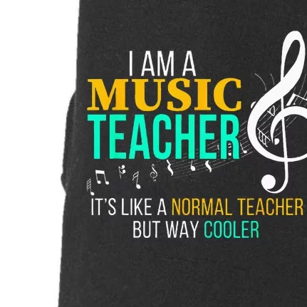 Funny Music Teacher Music Teacher Cool Teacher Gifts Doggie 3-End Fleece Hoodie