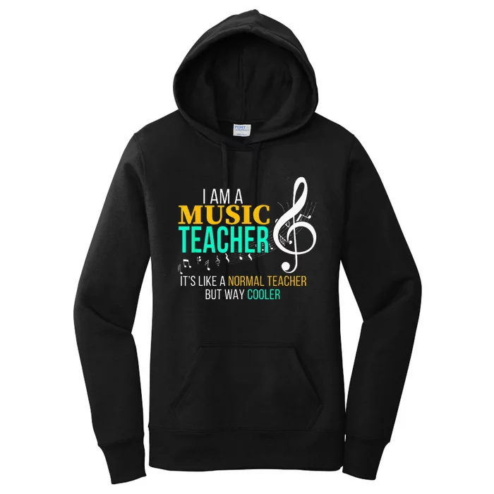 Funny Music Teacher Music Teacher Cool Teacher Gifts Women's Pullover Hoodie