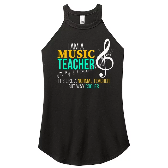 Funny Music Teacher Music Teacher Cool Teacher Gifts Women’s Perfect Tri Rocker Tank