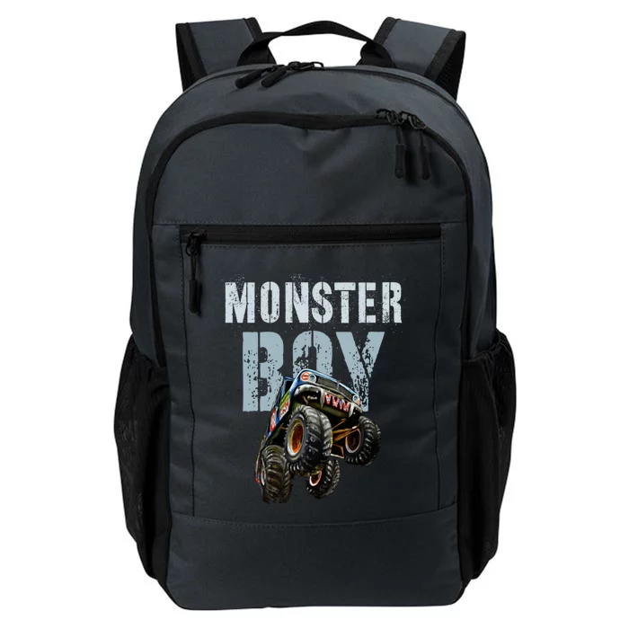 Funny Monster Truck Birthday Matching Mom Dad Theme Gift Daily Commute Backpack