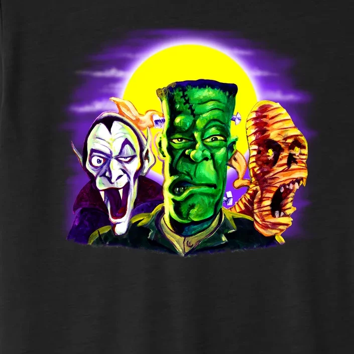 Frankenstein Mummy Three Monsters ChromaSoft Performance T-Shirt