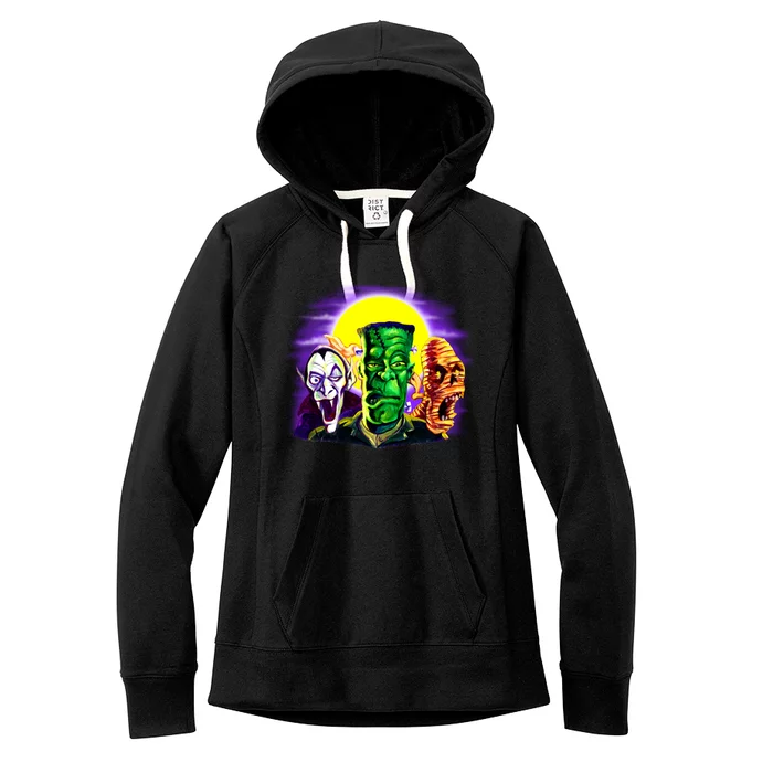 Frankenstein Mummy Three Monsters Women's Fleece Hoodie