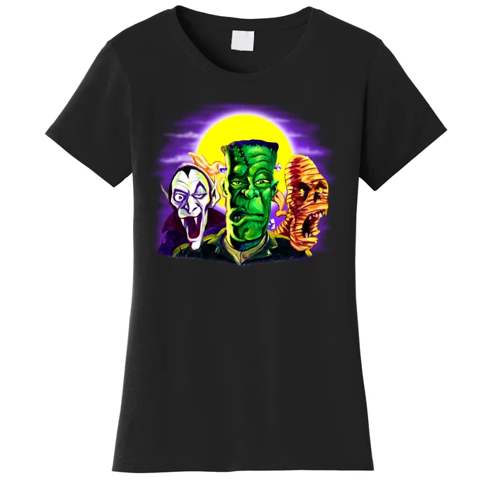 Frankenstein Mummy Three Monsters Women's T-Shirt