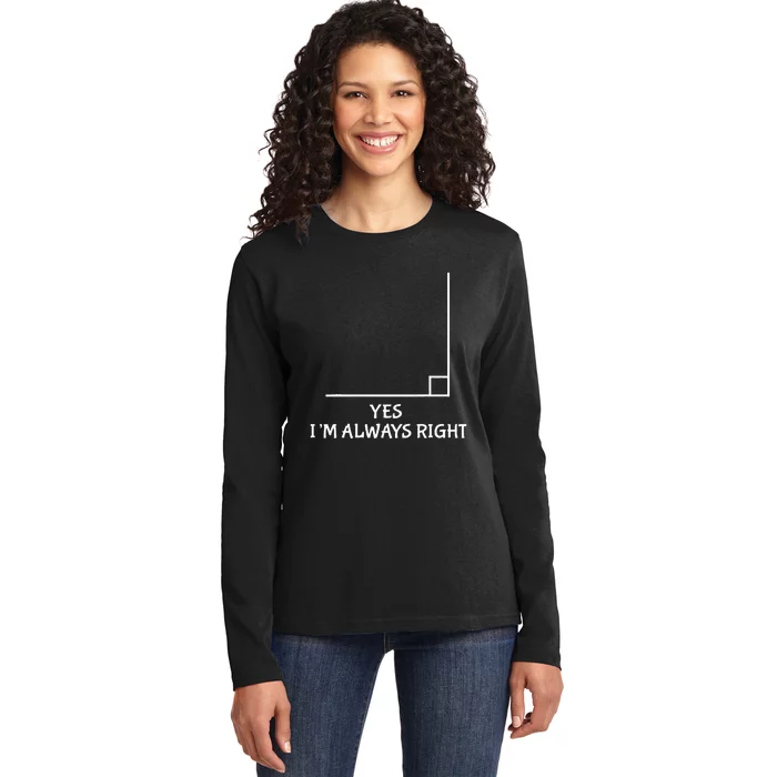 Funny Math Teacher Joke Fun Best Math Quotes Ladies Long Sleeve Shirt