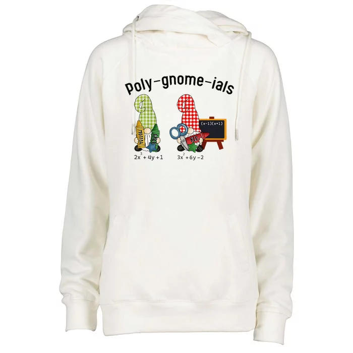 Funny Math Teacher Polygnomeials Algebra Teacher Calculus Womens Funnel Neck Pullover Hood