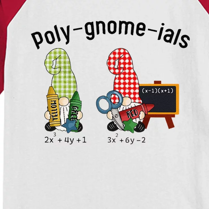 Funny Math Teacher Polygnomeials Algebra Teacher Calculus Kids Colorblock Raglan Jersey