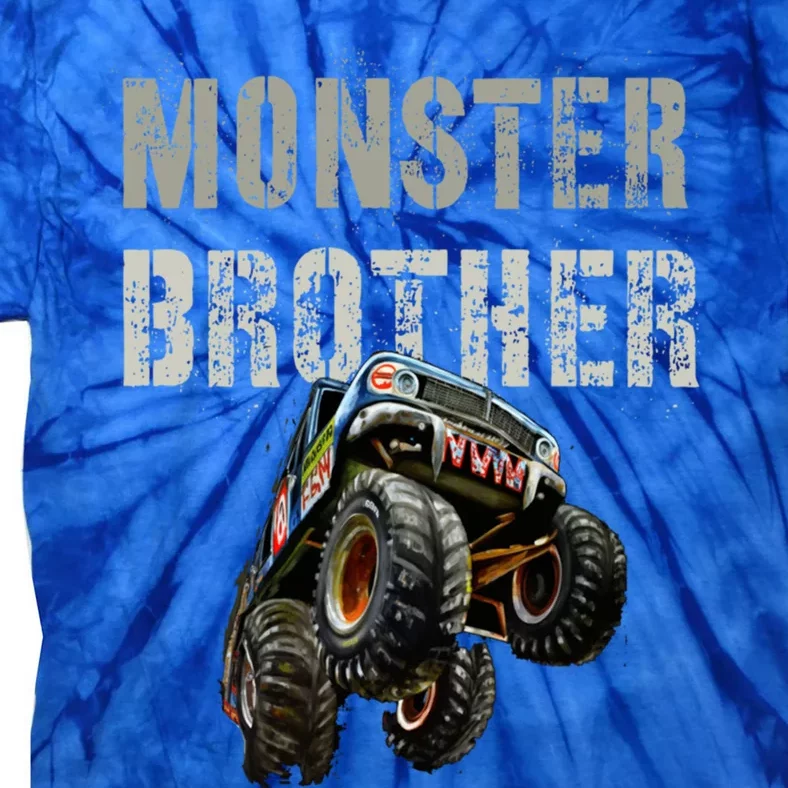 Funny Monster Truck Brother Birthday Bro Son Mom Dad Gift Tie-Dye T-Shirt