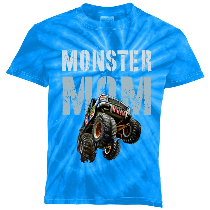 Funny Monster Truck Mom Like Normal Mommy But Wheely Cool Funny Gift Kids Tie-Dye T-Shirt