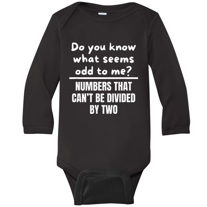 Funny Math Teacher Jokes Baby Long Sleeve Bodysuit