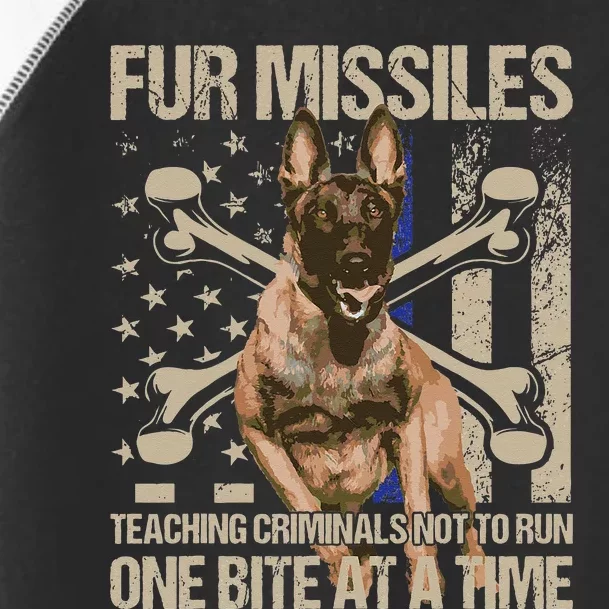 Fur Missiles Teaching Criminals Blue Line K9 Dog Unit Police Toddler Fine Jersey T-Shirt