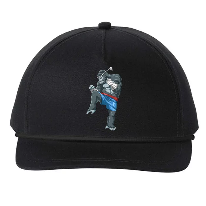 Funny Muay Thai Gorilla Thai Boxing Snapback Five-Panel Rope Hat