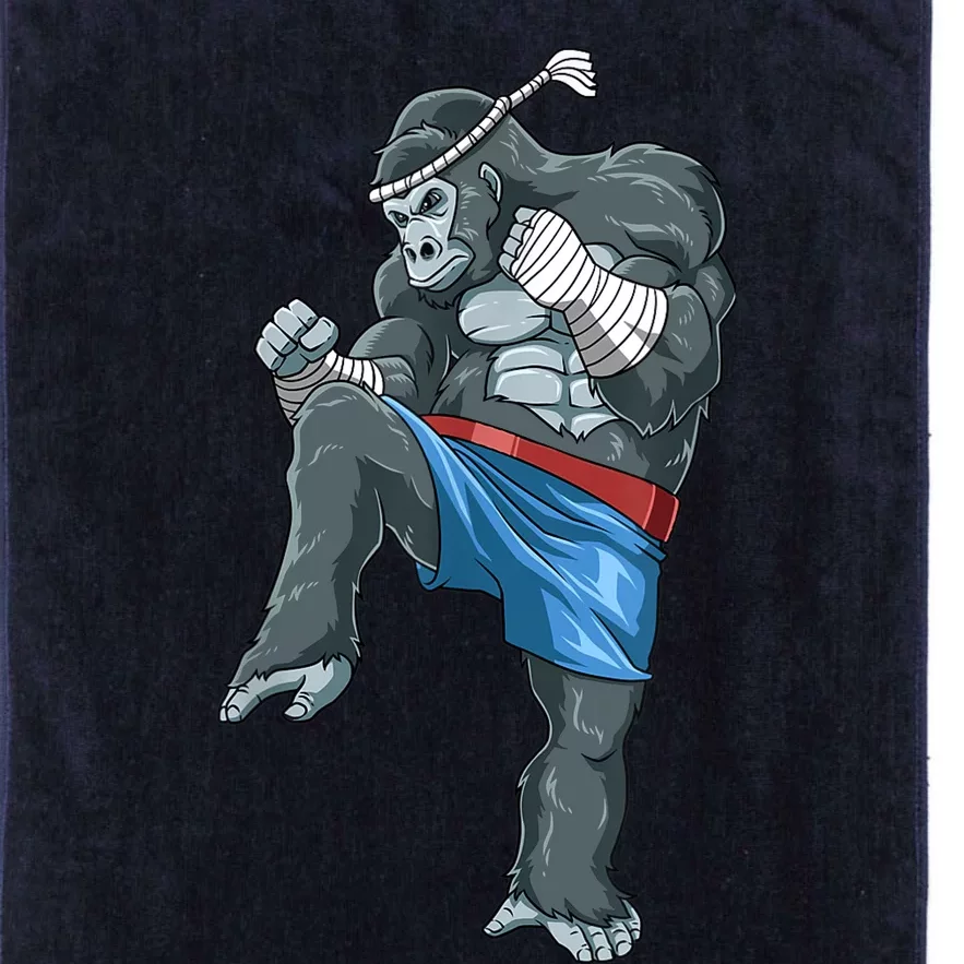 Funny Muay Thai Gorilla Thai Boxing Platinum Collection Golf Towel