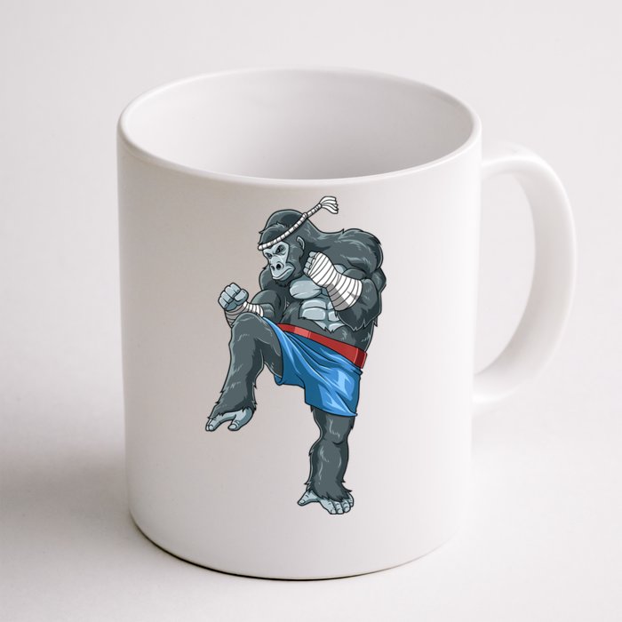 Funny Muay Thai Gorilla Thai Boxing Front & Back Coffee Mug