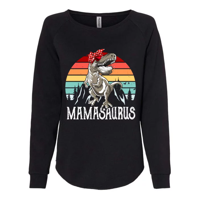 Funny Mamasaurus T Rex Dinosaur Mama Saurus Family Matching Gift Womens California Wash Sweatshirt