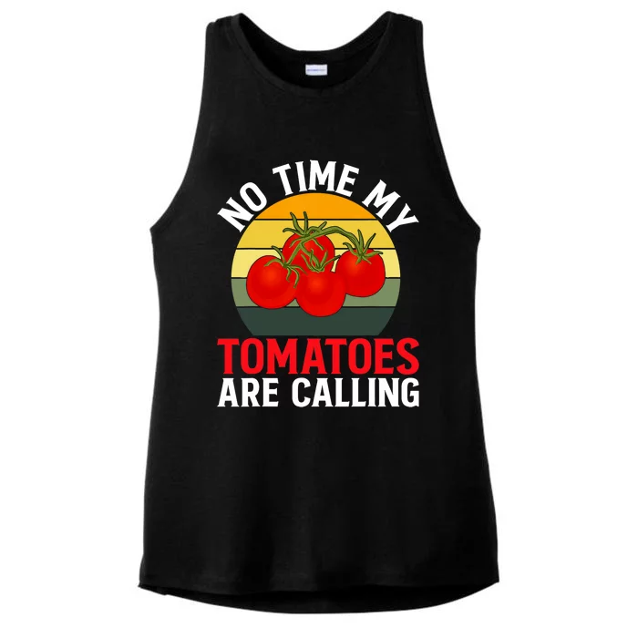 Funny My Tomato Calling Gardener Veggie Pun Tomatoes Foodie Ladies Tri-Blend Wicking Tank