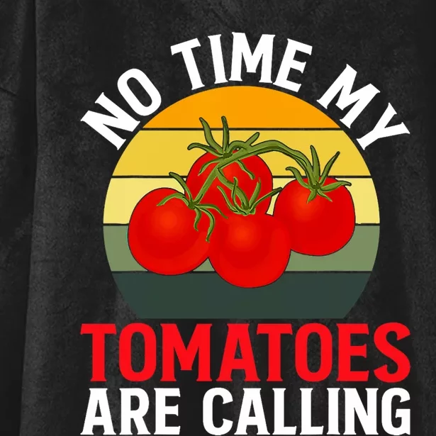 Funny My Tomato Calling Gardener Veggie Pun Tomatoes Foodie Hooded Wearable Blanket