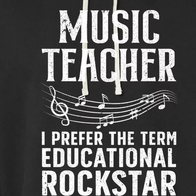 Funny Music Teacher Art Educational Rockstars Cute Gift Garment-Dyed Fleece Hoodie