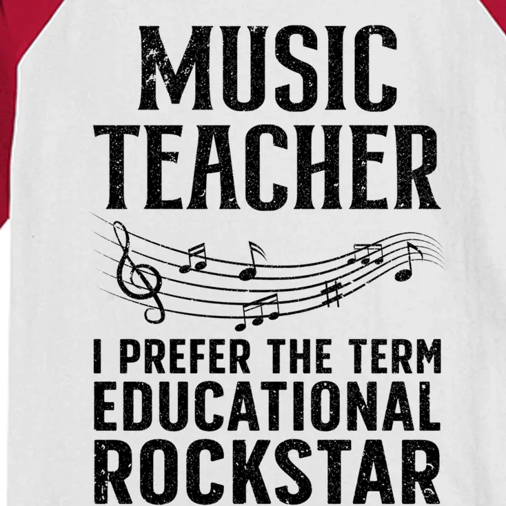 Funny Music Teacher Art Educational Rockstars Cute Gift Kids Colorblock Raglan Jersey