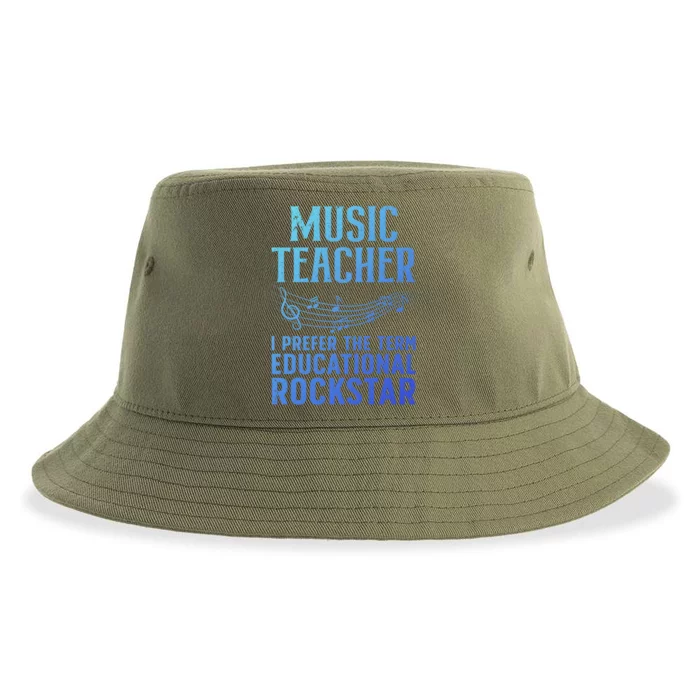 Funny Music Teacher Art Educational Rockstars Cute Gift Sustainable Bucket Hat