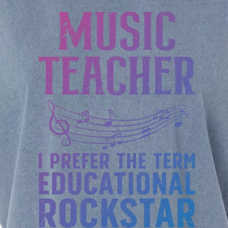 Funny Music Teacher Art Educational Rockstars Cute Gift Garment-Dyed Women's Muscle Tee