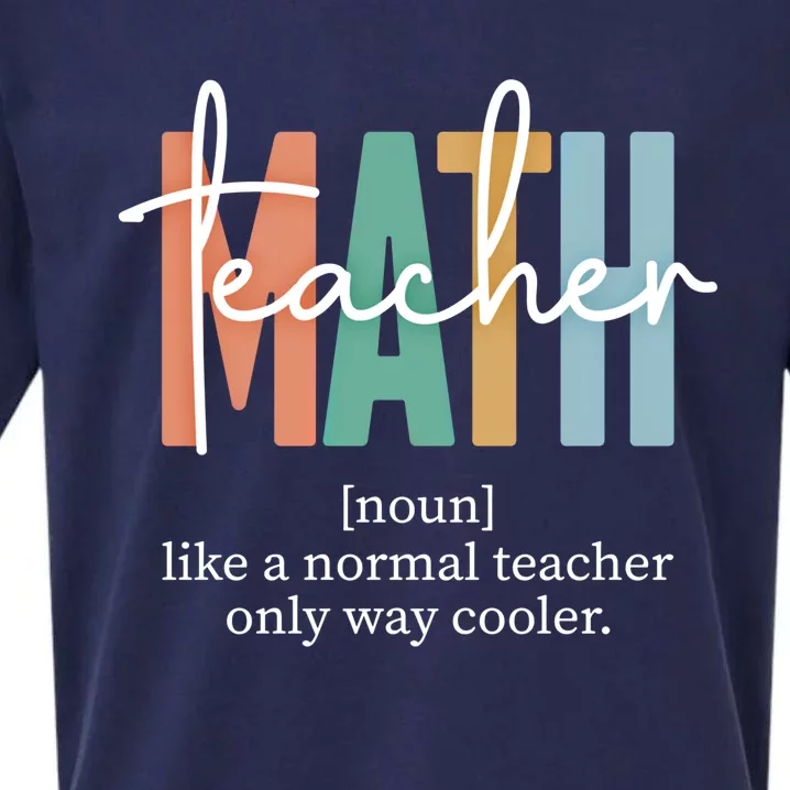 Funny Math Teacher Definition And Funny Gift Sueded Cloud Jersey T-Shirt