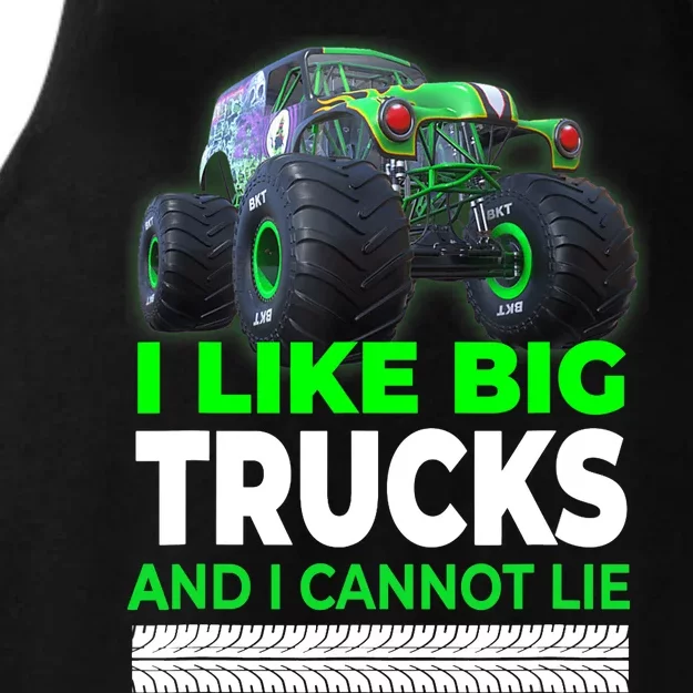 Funny Monster Truck I Like Big Trucks For Adults Ladies Tri-Blend Wicking Tank