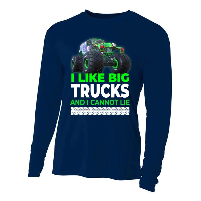 Funny Monster Truck I Like Big Trucks For Adults Cooling Performance Long Sleeve Crew