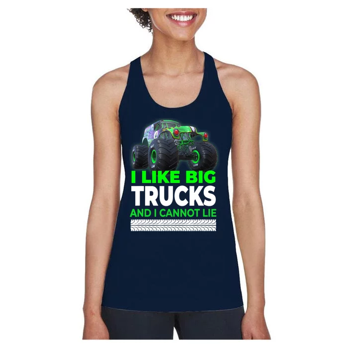 Funny Monster Truck I Like Big Trucks For Adults Women's Racerback Tank