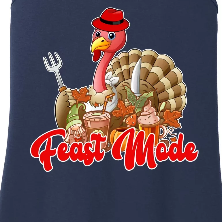 Feast Mode Turkey Thanksgiving Holiday Ladies Essential Tank