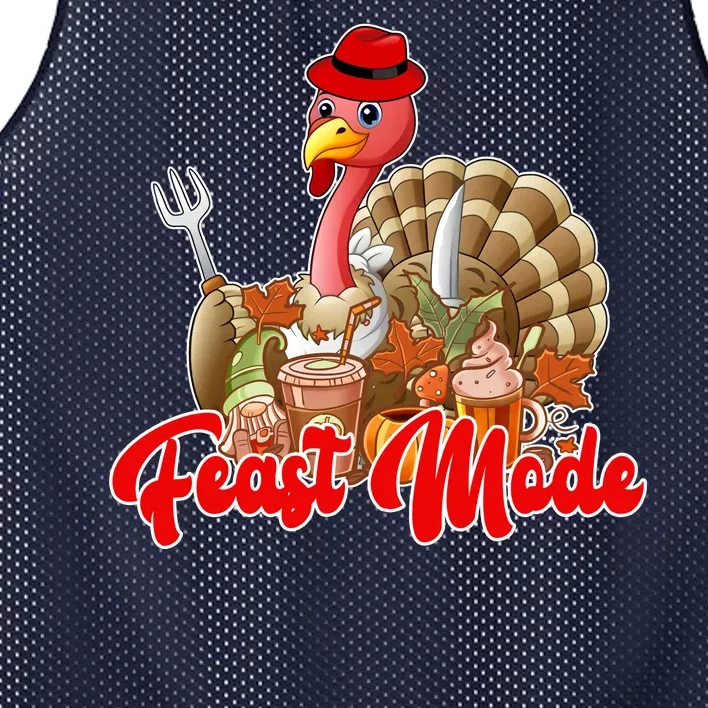 Feast Mode Turkey Thanksgiving Holiday Mesh Reversible Basketball Jersey Tank