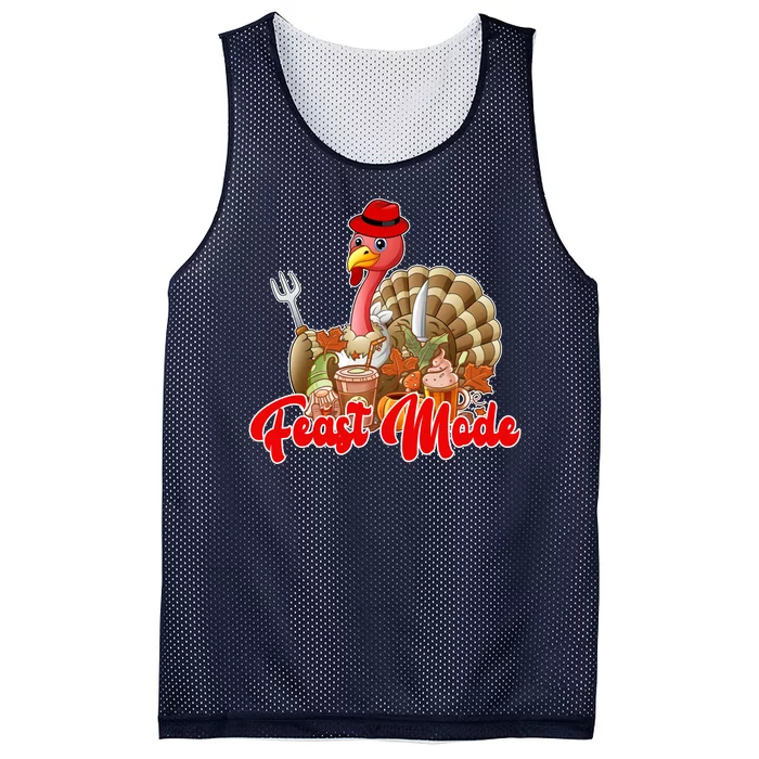 Feast Mode Turkey Thanksgiving Holiday Mesh Reversible Basketball Jersey Tank