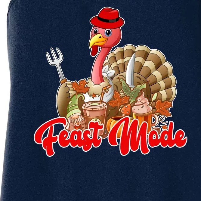 Feast Mode Turkey Thanksgiving Holiday Women's Racerback Tank