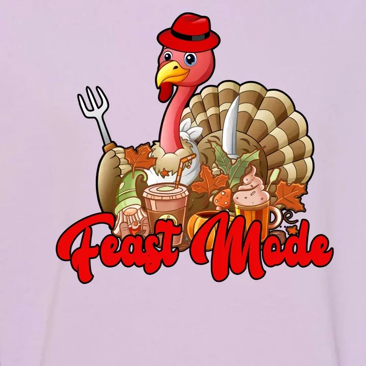 Feast Mode Turkey Thanksgiving Holiday Garment-Dyed Sweatshirt