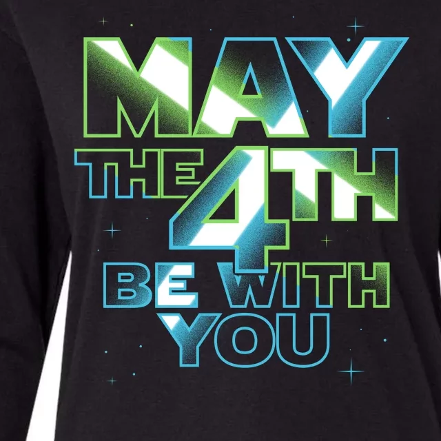 Funny May The 4th Be With You Womens Cotton Relaxed Long Sleeve T-Shirt