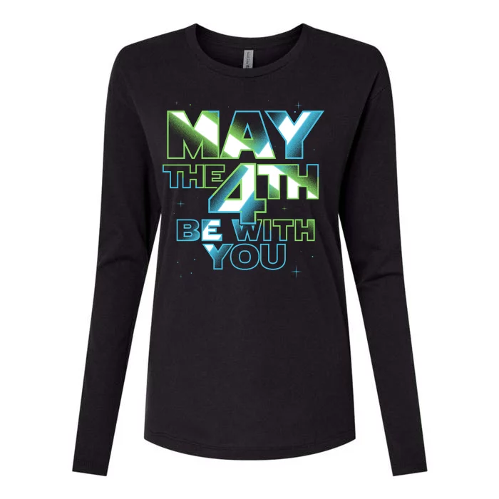 Funny May The 4th Be With You Womens Cotton Relaxed Long Sleeve T-Shirt